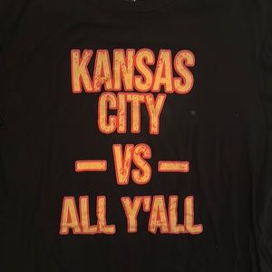 Kansas City chiefs black shirt XL Kansas City vs all y’all nice kc shirt xl